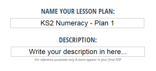 Perspective: 5 min plan description
