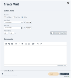 create visit