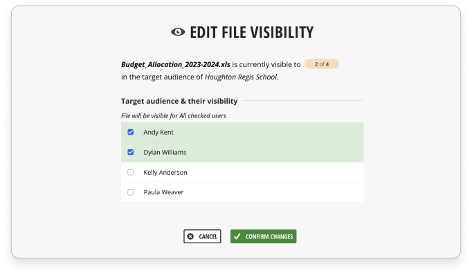 Edit File Visibility 